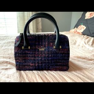 Kate Spade tweed handbag. Purple and black. Preloved. Dustbag is included.